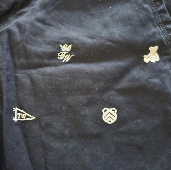 Teenie Weenie Navy Blue Embroidered Women's Shorts Size FM - Picture 2 of 12